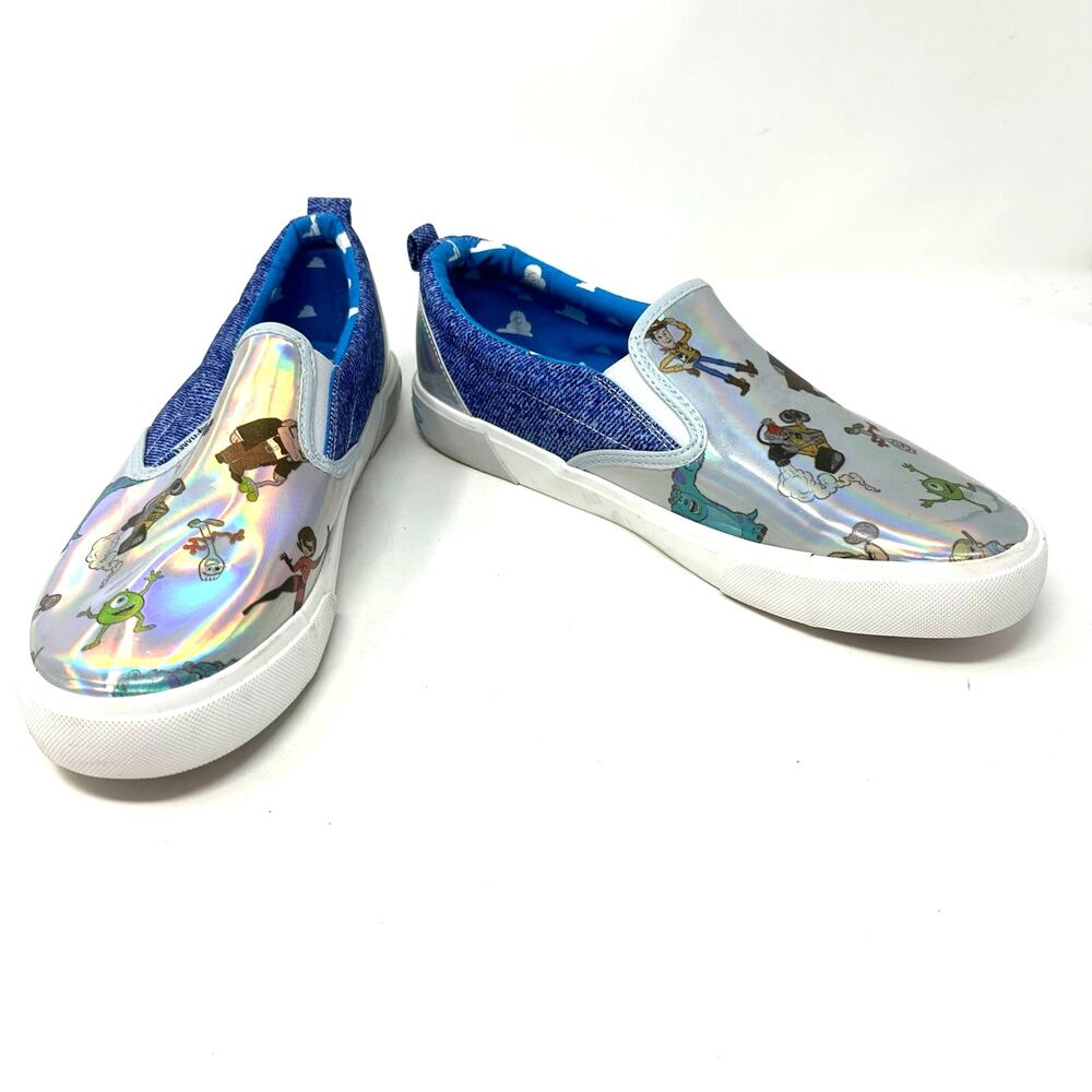 Ground Up size 10 Shoes Silver Disney Character Iridescent Slip On Sneakers‎
